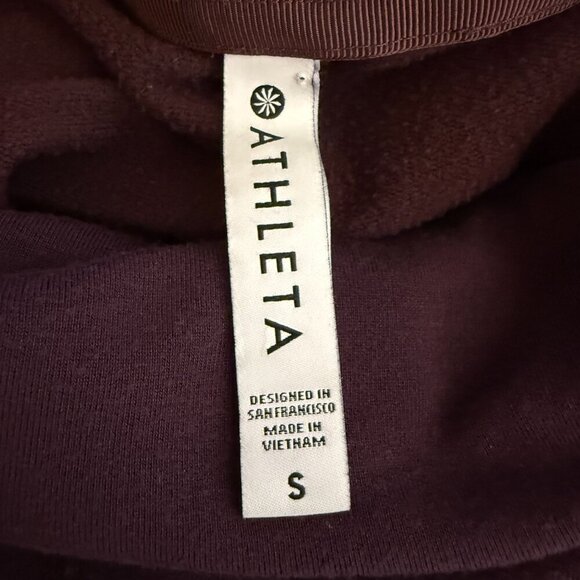 Athleta Ethereal Brushed Funnel Neck Pullover Sweatshirt Women's Small Purple - Picture 13 of 15